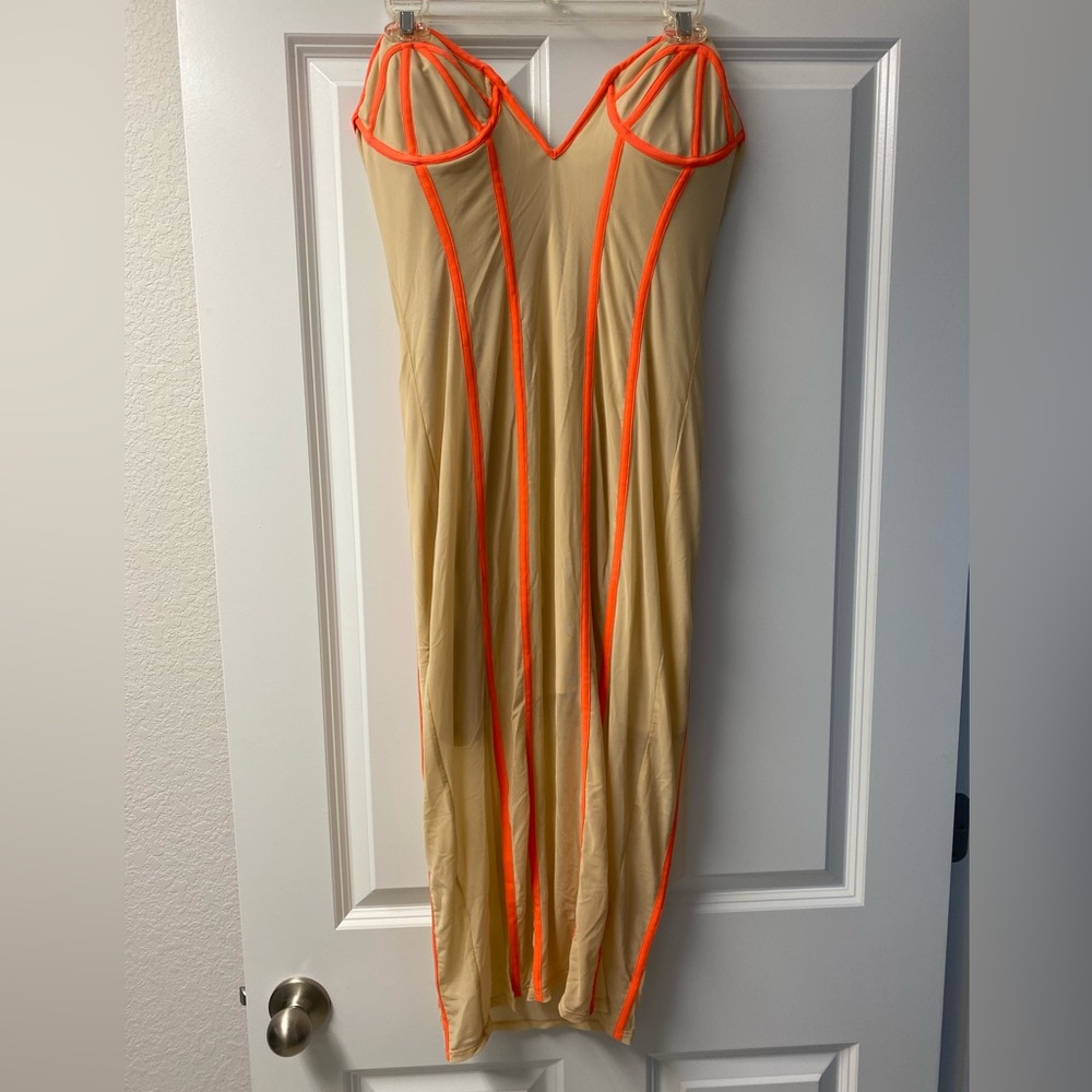 Nasty Gal brand strapless dress.